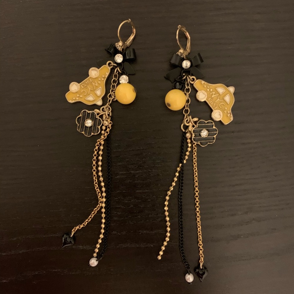 Betsy Johnson taxi cab earrings